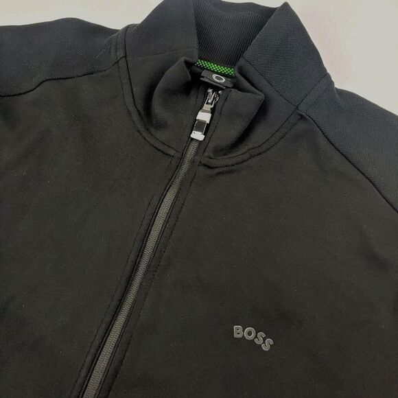 Hugo Boss Jacket Men's Large Black Full Zip Long Sleeve Stretch Casual - Picture 8 of 15